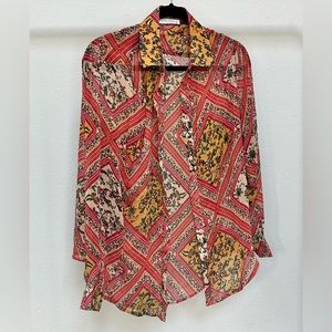 NWOT 12th Tribe Button Down Blouse Top